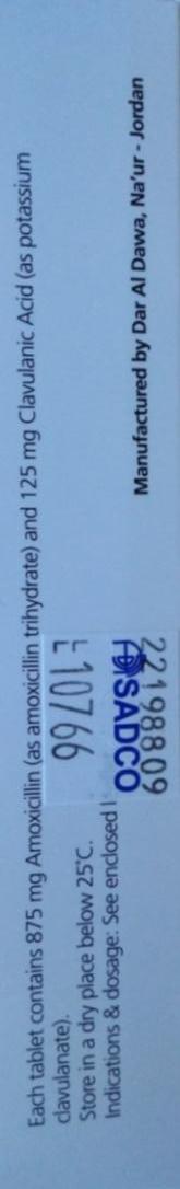 Clavodar Comprimés 1g*